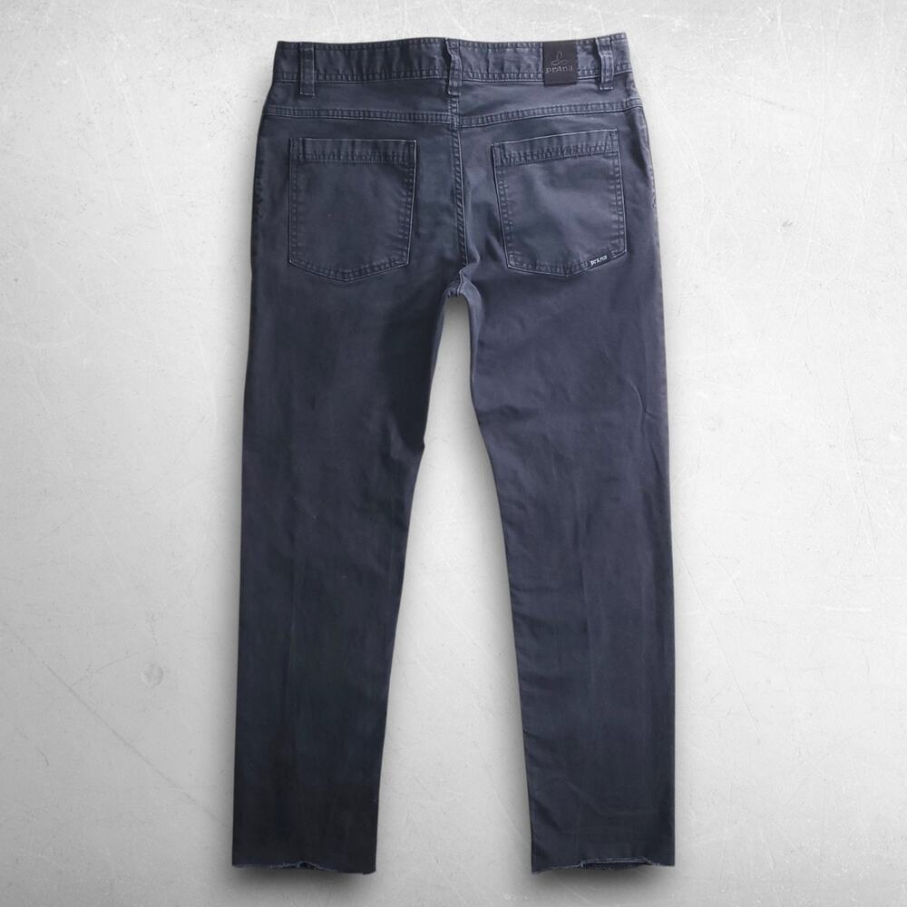 Prana Burt Slim Fit Canvas Pants Men 32x29 (Altered Hem) Black Straight Leg - Picture 2 of 9